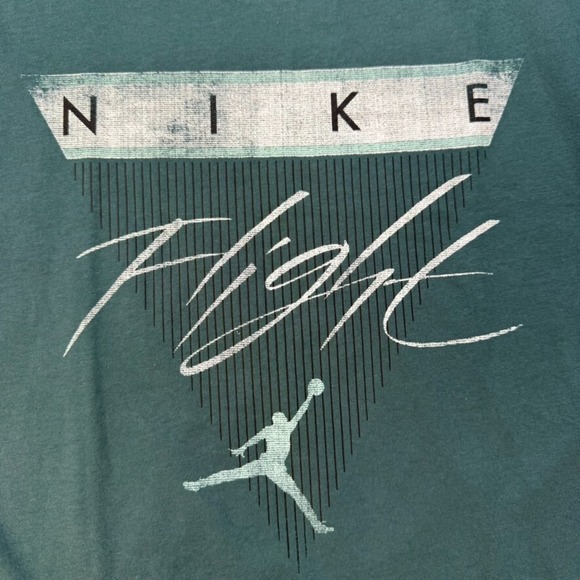 Jordan Nike Girls' Flight Jumpman T-Shirt NWT - Size L - Oxidized Green - Picture 4 of 7